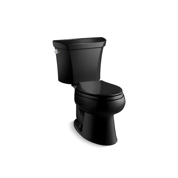 Elongated Dual-Flush Toilet, Elongated, Black